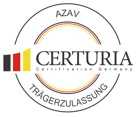 AZAV seal — Certuria-accredited educational provider