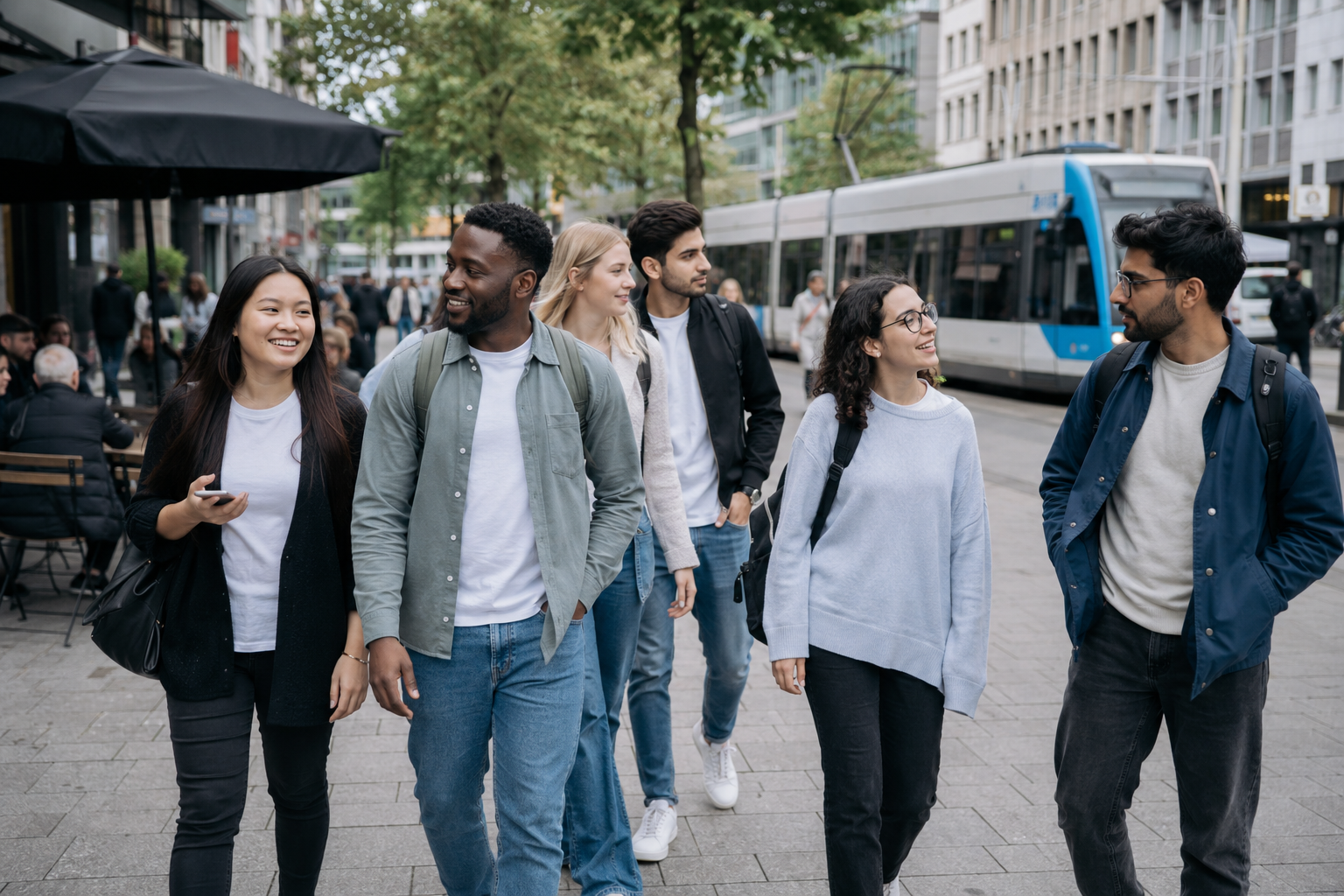 International students and professionals in everyday life in Bochum